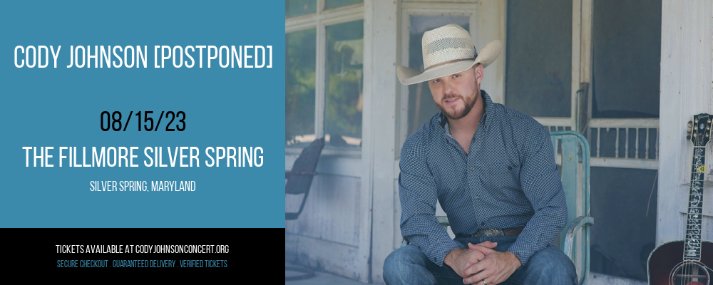 Cody Johnson [POSTPONED] at Cody Johnson Concert Tickets